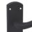 Cooke & Lewis Corfe Fire Rated Latch Lever on Backplate Handle Pair Matt Black