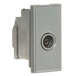 Knightsbridge Screened Modular Coaxial TV Socket Grey