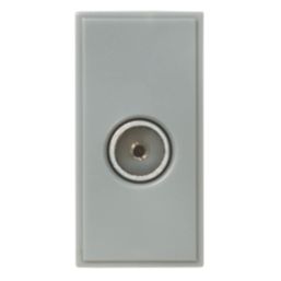 Knightsbridge Screened Modular Coaxial TV Socket Grey