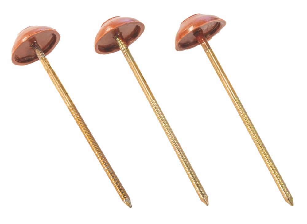 Corrugated Bitumen Fixing Nails Red 80mm x 20mm 100 Pack - Screwfix