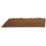 Apollo Brown Composite Left Corner Interlocking Decking Edging 24mm x 0.38m x 0.075m