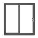 Crystal  Right-Handed Anthracite Grey uPVC Sliding Patio Door Set 2090mm x 2390mm