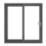 Crystal  Right-Handed Anthracite Grey uPVC Sliding Patio Door Set 2090mm x 2390mm