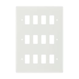 British General Nexus 800 Grid 12-Module Grid Faceplate White