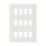 British General Nexus 800 Grid 12-Module Grid Faceplate White