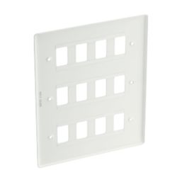 British General Nexus 800 Grid 12-Module Grid Faceplate White