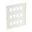 British General Nexus 800 Grid 12-Module Grid Faceplate White