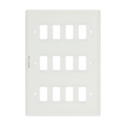 British General Nexus 800 Grid 12-Module Grid Faceplate White