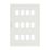 British General Nexus 800 Grid 12-Module Grid Faceplate White