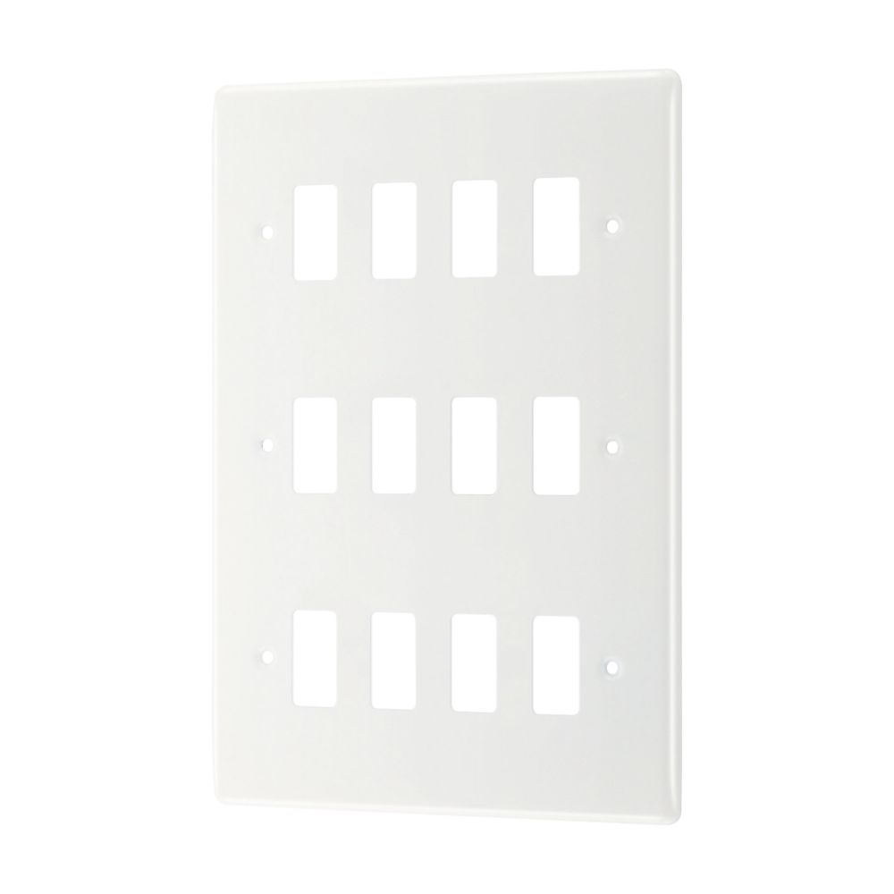 British General Nexus 800 Grid 12-Module Grid Faceplate White