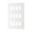 British General Nexus 800 Grid 12-Module Grid Faceplate White