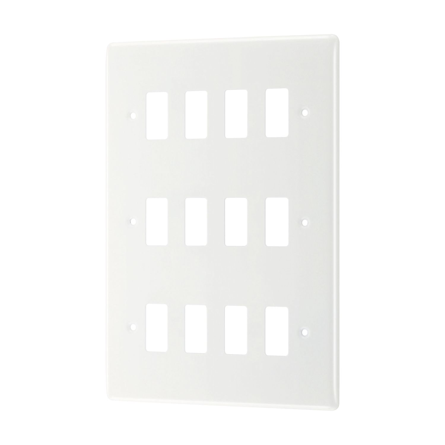 British General Nexus 800 Grid 12-Module Grid Faceplate White (952PY)