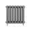 Terma Plain 2-Column Cast Iron Radiator 620mm x 606mm Raw Metal 2448BTU