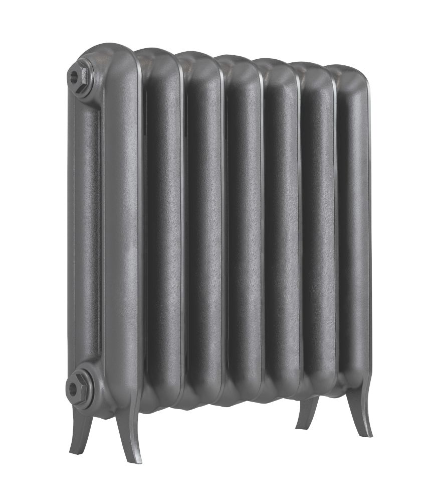 Terma 620mm x 606mm 2448BTU Raw Metal Cast Iron 2 Column Radiator Screwfix