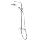 Meda Rear-Fed Exposed Chrome Thermostatic Bar Mixer Shower