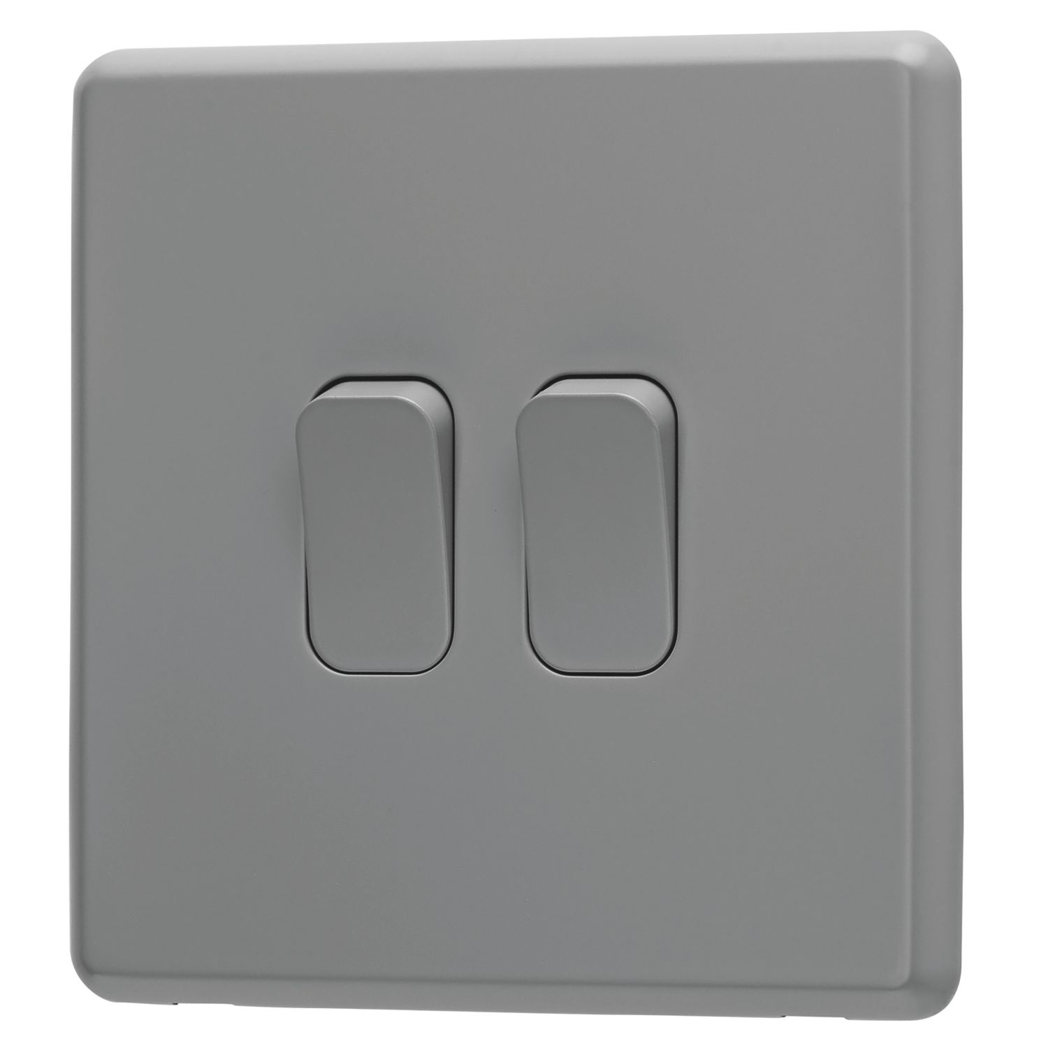 Arlec 10A 2-Gang 2-Way Light Switch Grey (952RU)
