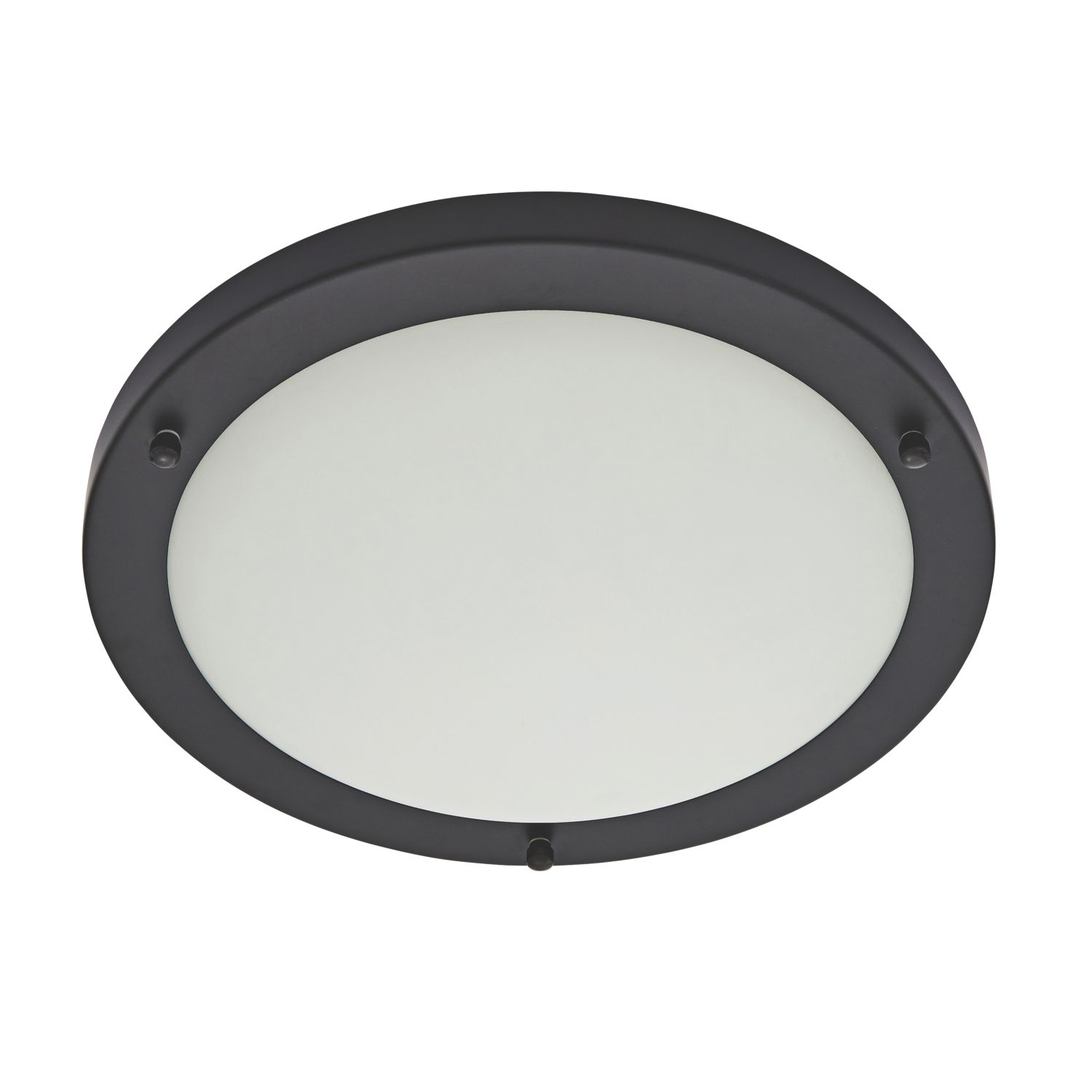 Spa Delphi LED Flush-Fitting Ceiling Light Satin Black 18W 900lm (952RV)