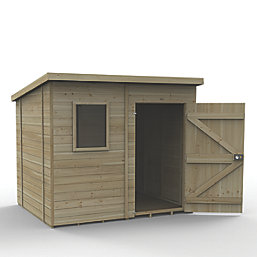 Forest Timberdale 8' x 6' 6" (Nominal) Pent Tongue & Groove Timber Shed with Assembly