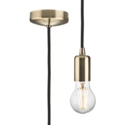 Knightsbridge  Contemporary Long Pendant Antique Brass