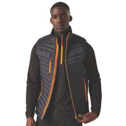 Regatta Navigate Hybrid Bodywarmer Black/Orange Pop Small 37.5" Chest