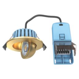 Spa Eden Adjustable  Fire Rated LED Downlights Brass 7W 700lm 4 Pack