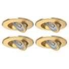 Spa Eden Adjustable  Fire Rated LED Downlights Brass 7W 700lm 4 Pack