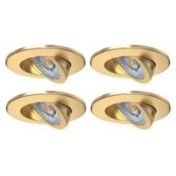 Spa Eden Adjustable  Fire Rated LED Downlights Brass 7W 700lm 4 Pack