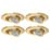 Spa Eden Adjustable  Fire Rated LED Downlights Brass 7W 700lm 4 Pack