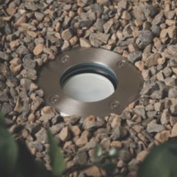 Zink Pan 100mm Outdoor Round Ground Lights Stainless Steel 4 Pack