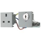 British General  13A Modular Key Switch Switched Socket Grey