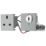 British General  13A Modular Key Switch Switched Socket Grey