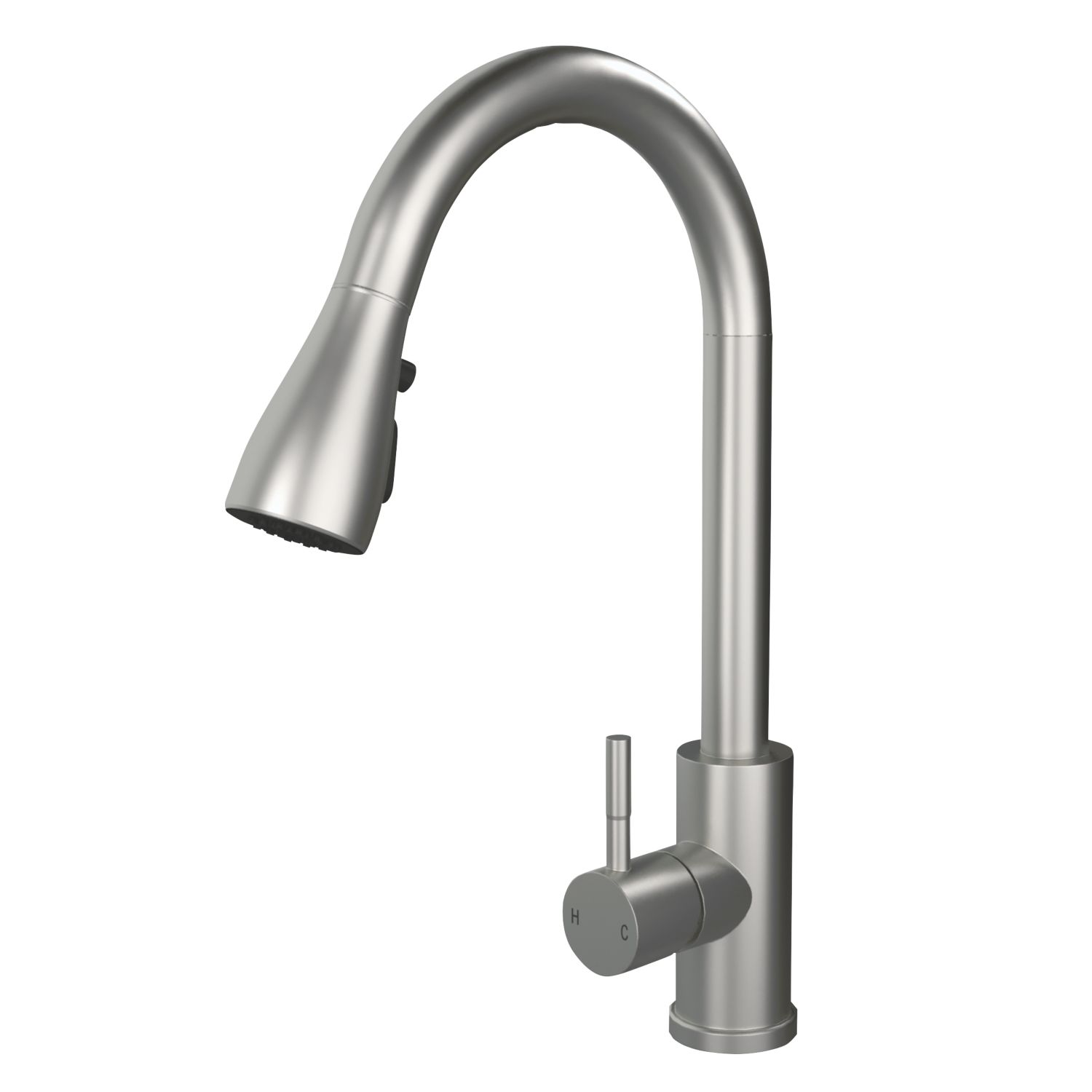 ETAL Bucks Pull-Out Spray Mixer Tap Brushed Steel (952XR)