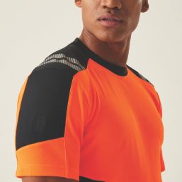 Regatta Hi-Vis XPro Short Sleeve T-Shirt Black/Orange Small 38