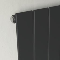 Ximax Oceanus 595mm x 1200mm 2597BTU Black Horizontal Designer Radiator