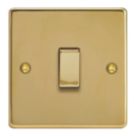 Varilight  10A 1-Gang 2-Way Light Switch  Polished Brass with Colour-Matched Inserts