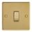 Varilight  10A 1-Gang 2-Way Light Switch  Polished Brass with Colour-Matched Inserts