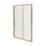 Essentials Framed Rectangular Sliding Shower Door Brushed Brass 1000mm x 1850mm
