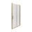 Essentials Framed Rectangular Sliding Shower Door Brushed Brass 1000mm x 1850mm