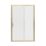 Essentials Framed Rectangular Sliding Shower Door Brushed Brass 1000mm x 1850mm
