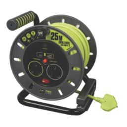 Masterplug 13A 4-Gang 25m  Cable Reel with USB Charging
 + 3A 2-Outlet Type A & C USB Charger 240V