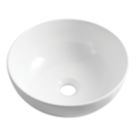 Refurb Swirl Chagan White Basin No Tap Holes 328mm