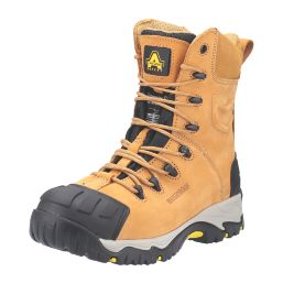 Device Side Zip Waterproof Work Boot - Honey