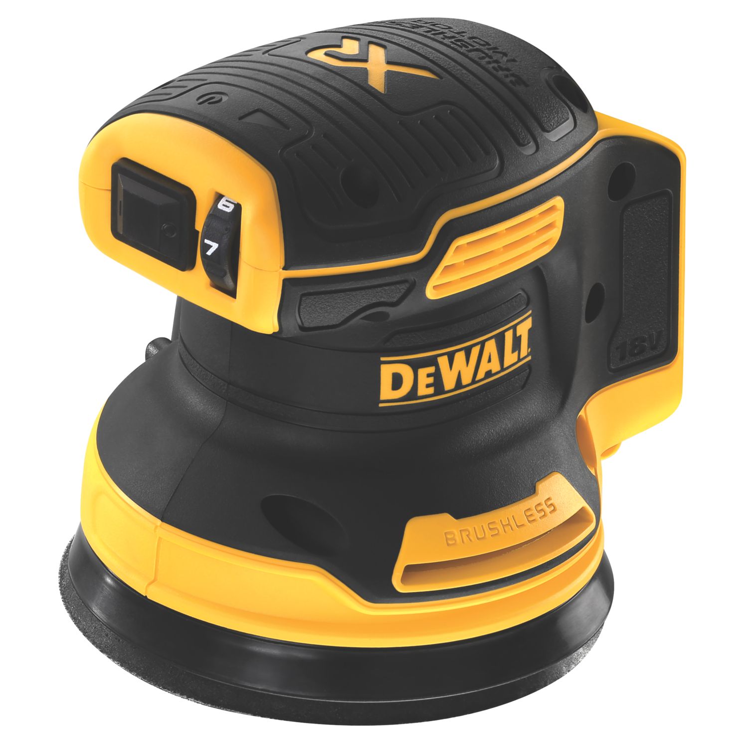 DEWALT DCW210N-XJ 125mm 18V Li-Ion XR Brushless Cordless Random Orbital Sander - Bare (953KH)