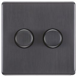 LAP  2-Gang 2-Way LED Dimmer Switch  Slate Grey