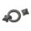 Hardware Solutions Door Knocker Ring Black 26mm x 146mm