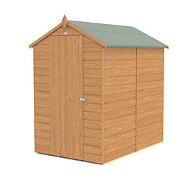 Forest Delamere 4' x 6' (Nominal) Apex Shiplap T&G Timber Shed with Assembly