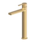 Genoa Brushed Brass 301mm Tall Lever Mono Basin Mixer Tap