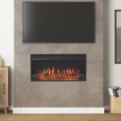 Be Modern Rodwell Black Remote Control Inset Electric Fire 914mm x 154mm x 442mm