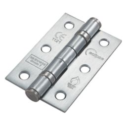 Eclipse Satin Chrome Grade 7 Fire Door Ball Bearing Hinges 76mm x 51mm 20 Pack