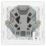 British General Evolve 13A Unswitched Fused Spur with LED Brushed Steel with White Inserts